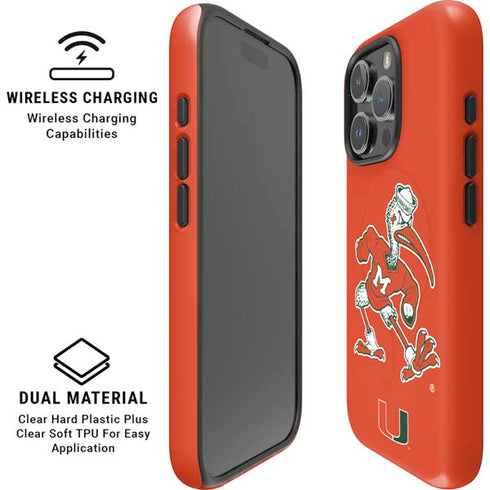 University of Miami Sebastian Mascot iPhone 16 Pro Magsafe Impact Case